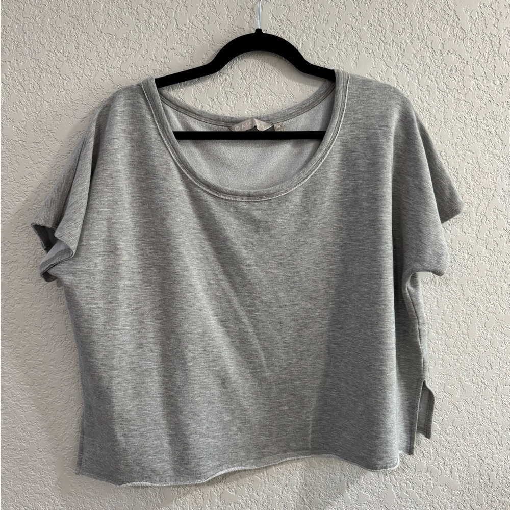 Athleta Grey Crop Top